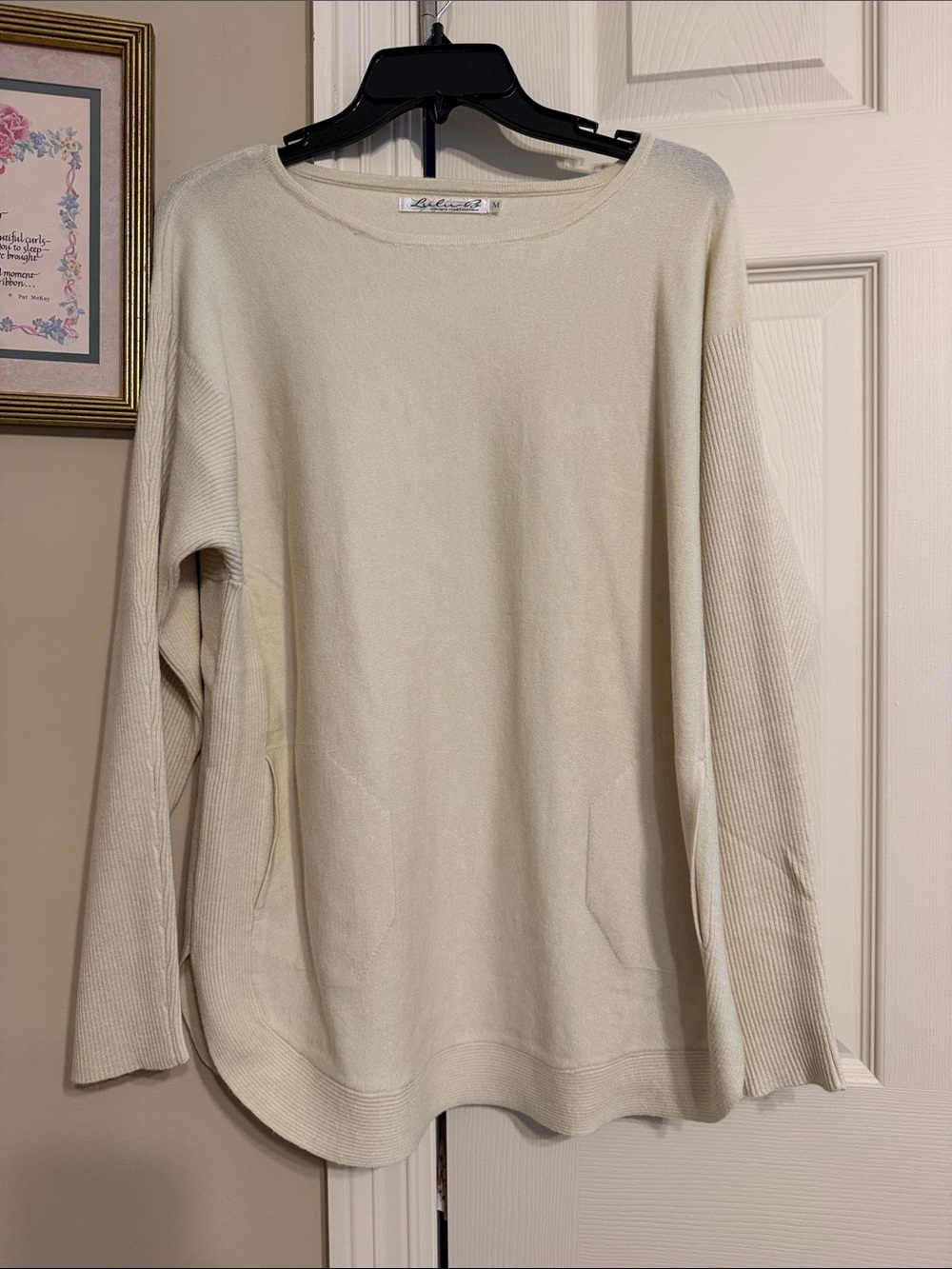 Lulu-B Cream Crewneck Sweater